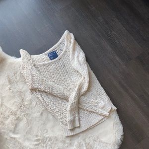 White knit Beachy Sweater